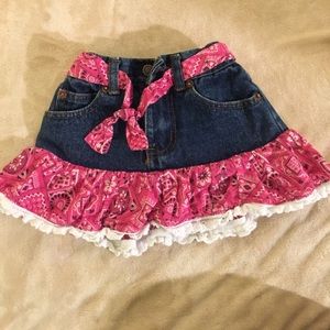 Adorable toddler cowgirl skirt